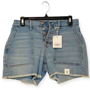 a.n.a Hi Rise Raw Hem Button Fly Shorts Size 2